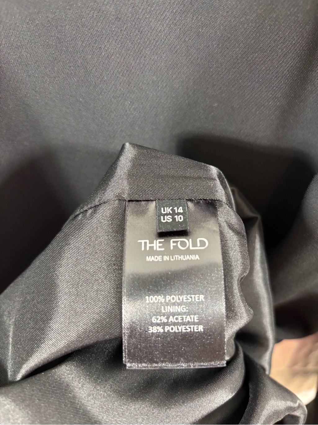The Fold London Carnaby Dress Black 10 Nwt — image 6 of 6